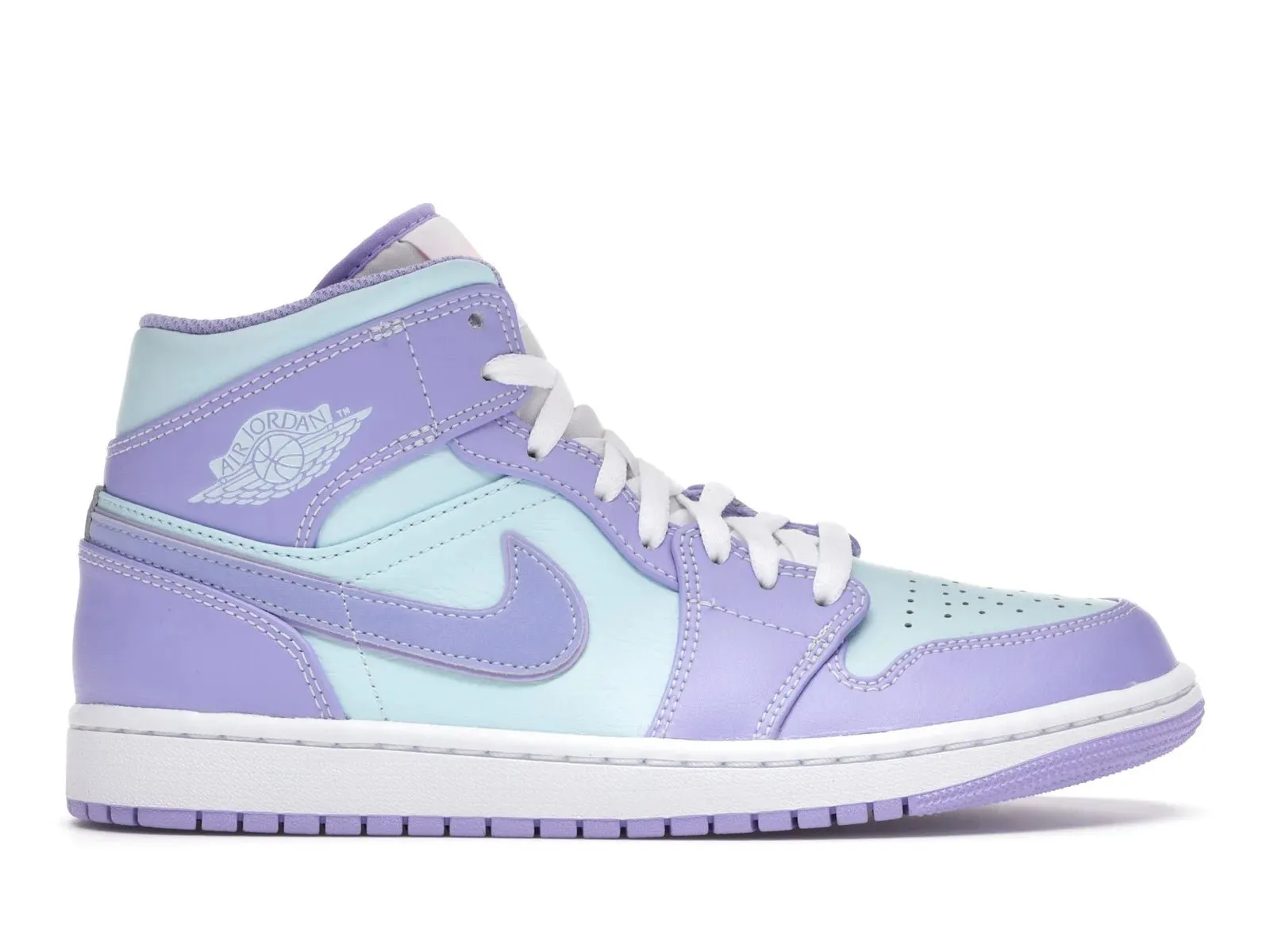 Nike Air Jordan 1 Mid Purple Aqua Shoes